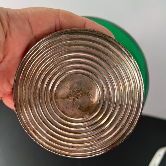 Sterling Silver & Emerald Green Glass Frank Whiting Compote Bowl Candy Dish 2074 - Picture 7 of 8